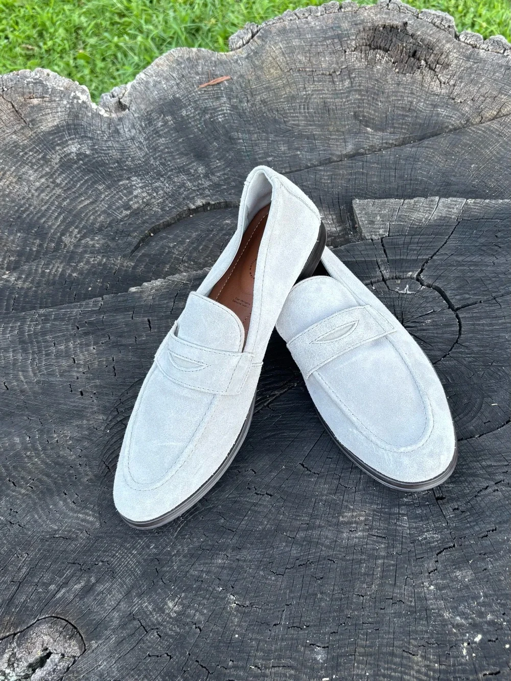 ALDO Gray Suede Penny Loafers for Men